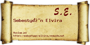 Sebestyén Elvira névjegykártya
